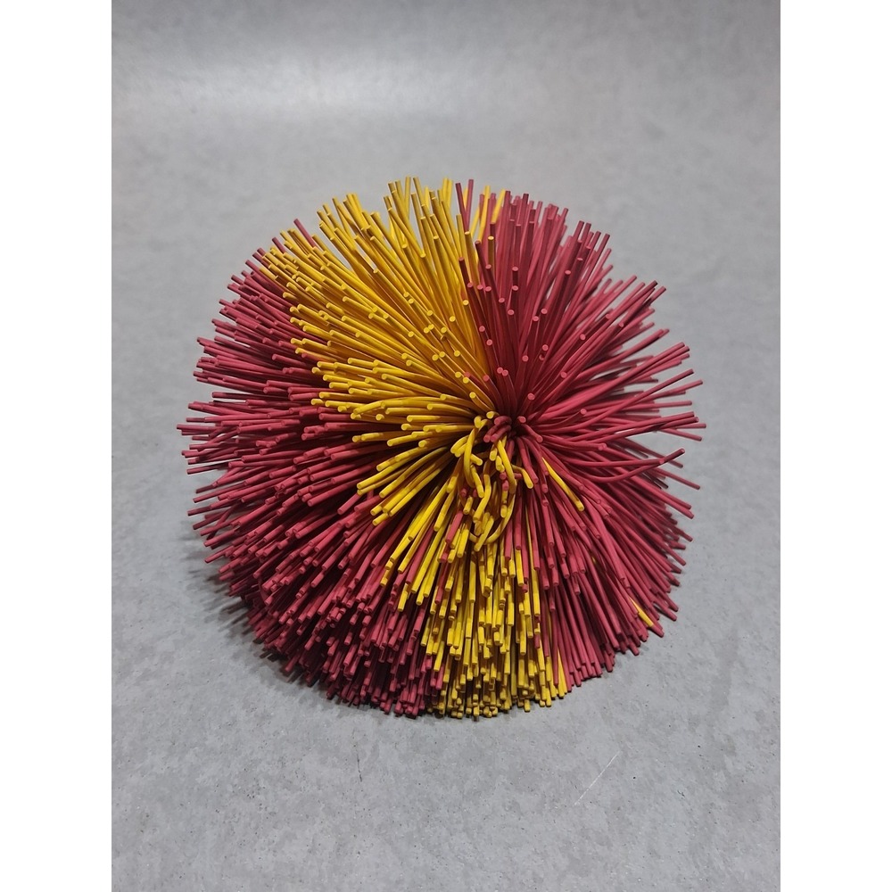 Vintage 90s Koosh Ball 3" Elastic Rubber Red/yellow Footbag Hacky RARE
